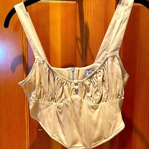 Zara soft as satin gold corset.
